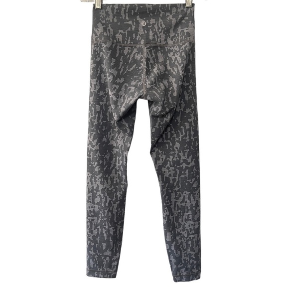 Lululemon Wunder Train High Rise Tight 25" Camo Black Asphalt Grey Legging 4 - Picture 5 of 6